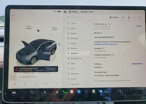 2023 Tesla Model Y z USA, uszkodzony, nr VIN 7SAYGDEE3PF851587
